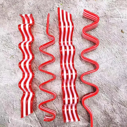 Cannes à bonbons de Noël en acrylique, pendentif béquille torsadé pour arbre de Noël, décorations de Noël pour le Nouvel An, ornements, cadeaux