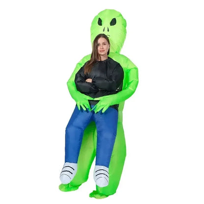 Festival et fête d'Halloween 2025 amusant costume gonflable d'extraterrestre pour adultes et enfants
