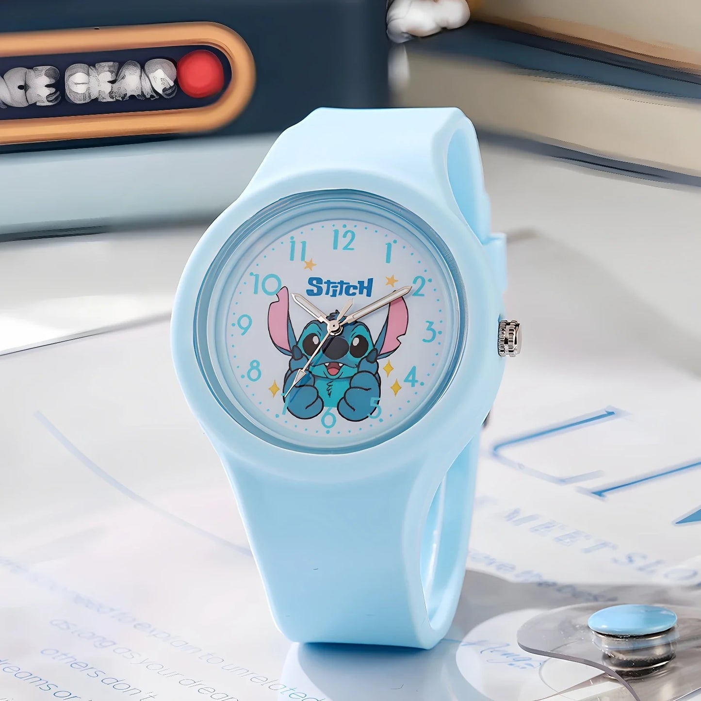 Cute Anime Stitch Watch Kawaii Lilo & Stitch Children Watches Sports Silicone Watch Cartoon Stitch Watch Kids Birthday Toy Gifts