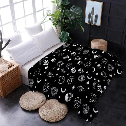 Christmas Snowflake Red Throw Blanket Portable Warm Blanket Blankets For Beds Home Decor Sofa Blanket