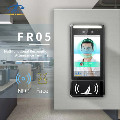 HFSecurity FR05 5 ''Android accès par empreinte digitale reconnaissance faciale temps de présence Machine système de contrôle d'accès de porte