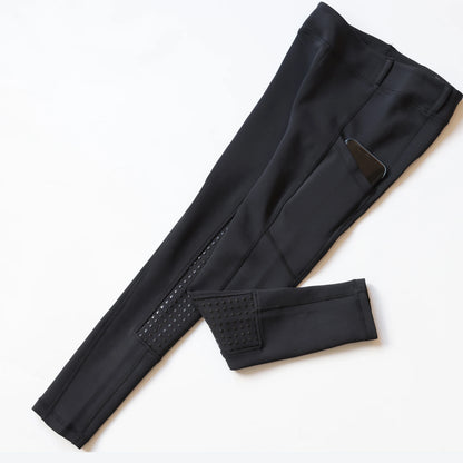 Spring and Autumn Thickened Children's Equestrian Pants Elastic Full Silicone Horse Riding Pants Brushed Base Skin-friendly Soft