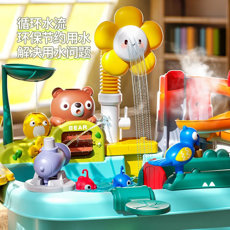 Jouets de cuisine pour enfants électriques amusants jouets de jeu d'eau évier de lavage de vaisselle pêche vaisselle jeu de rôle maison bébé jouet d'éducation précoce