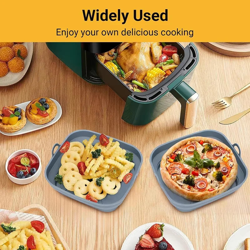 Air Fryer Accessories for COSORI 5,5L 6,4L，Cecotec 5,5L 6L，Ninja 180 Square Reusable 20-23cm XXL Air Fryer Mold