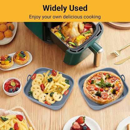 Air Fryer Accessories for COSORI 5,5L 6,4L，Cecotec 5,5L 6L，Ninja 180 Square Reusable 20-23cm XXL Air Fryer Mold