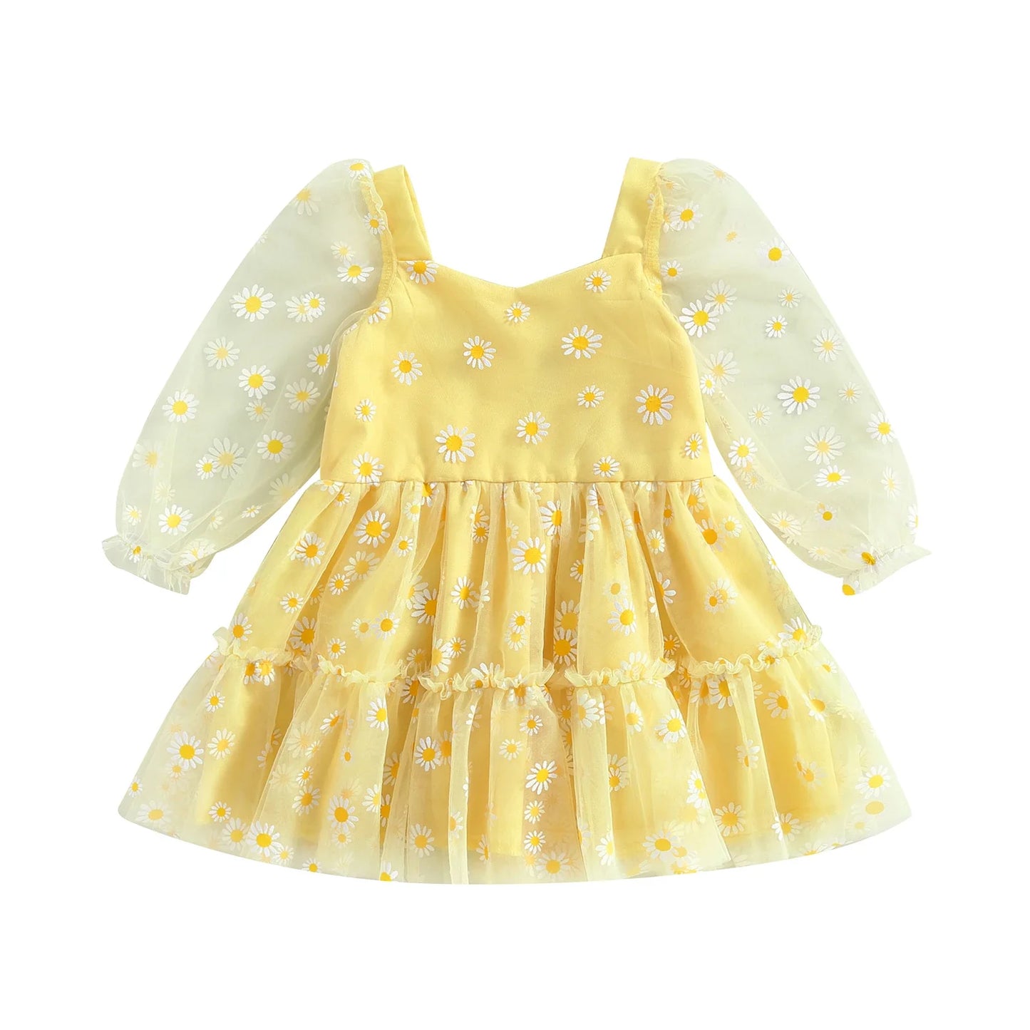 Pudcoco-Robe princesse en tulle à manches longues pour bébé fille, robe trapèze pour tout-petit, élégante, AndrPrint Destroy, maille, fête, 3M-3T