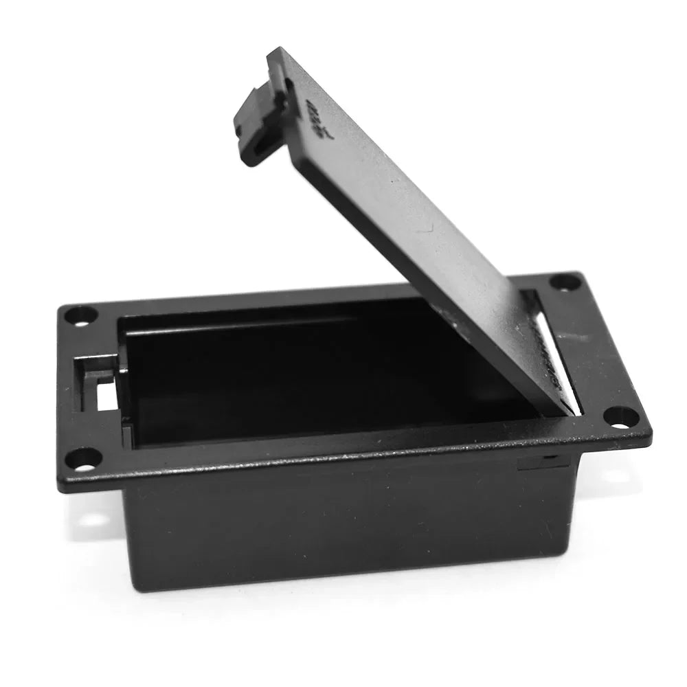 10 pièces pièces de guitare 9V support de boîtier de batterie boîte de couverture pour guitare acoustique basse micro actif noir