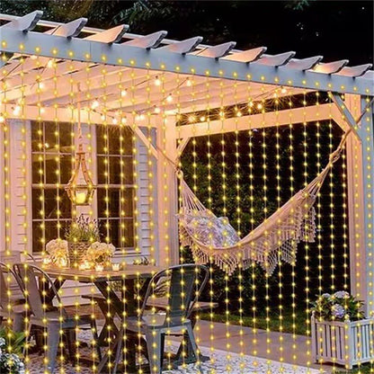 Rideau lumineux solaire 600/300/200/100LED, guirlande lumineuse féerique d'extérieur, décorations de noël et de mariage, décoration de jardin
