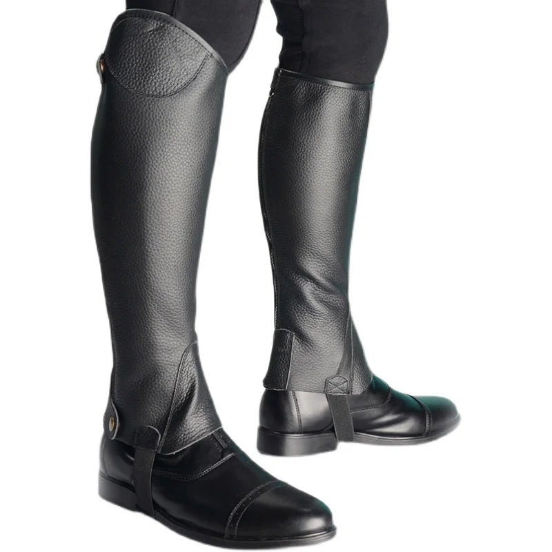 Leather  Riding Gaiters ex Cowhide ba Riding Equipment Knight Leg Protection Sport Fitn Fans Supplies