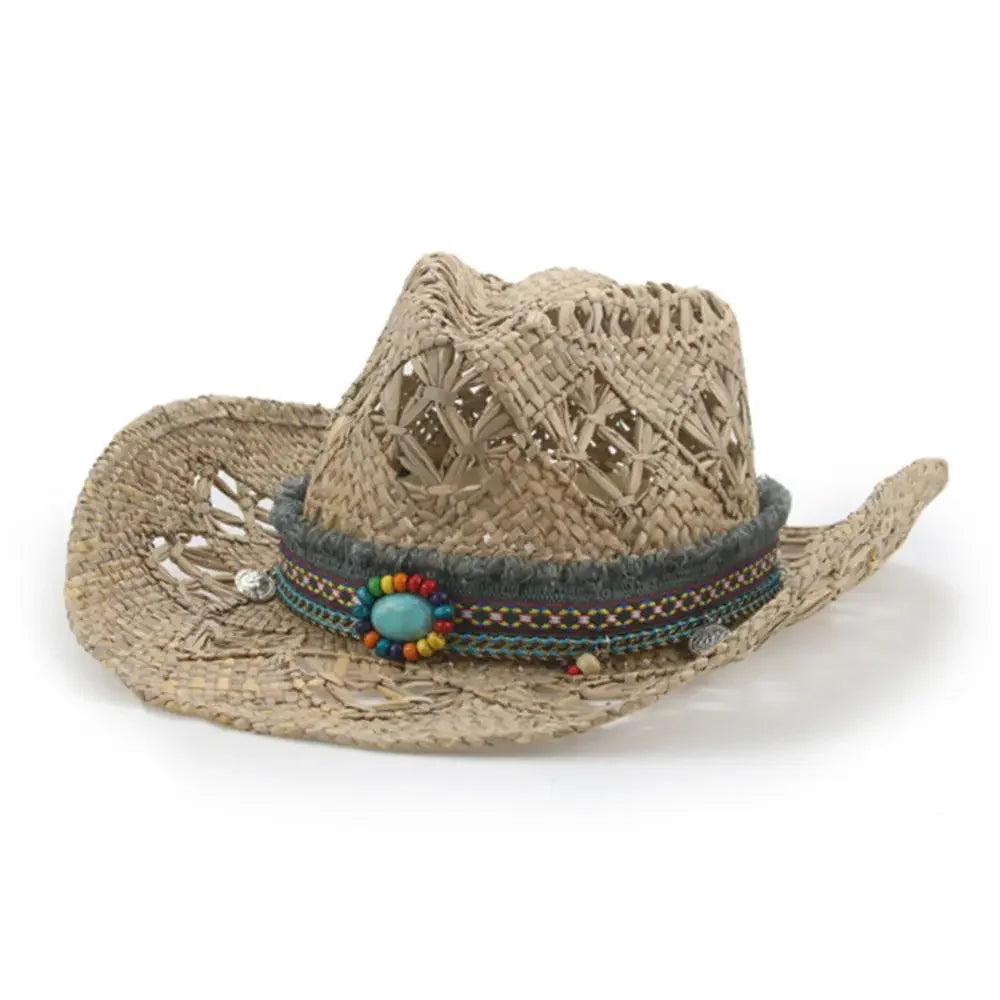Western Wild West Sheriff Hat With Five Star Party Costume For Men Lady Jazz Cowgirl Wide Cowboy Hat Unique Star Badge Decors
