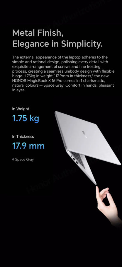 Honor Laptop X16 2024 ,Ultrabook 16 "Intel Core i5-13500H,16GB 512GB/1TB SSD IPS Portable Notebook Computer Win 11