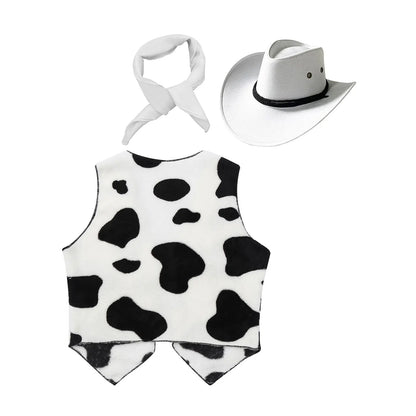 Costumes de Cowboy Western pour Enfants, Tenue de Cowboy pour Bol et Garçons, Chaps Pantalon avec Glaand Bandana Chapeau, Cowgirls fur s Up, ixd'Halloween