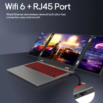 CRELANDER MAX16 New Laptop Triple Screen Intel Core i7 CPU 16 inch +dual 10.5 inch Face Recognition RJ45 M2 SSD Notebook Laptop