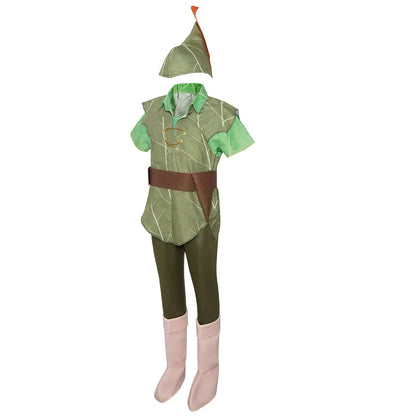 Costume de cosplay d'elfe vert pour la fête des enfants, cosplay de Peter saupoudrer, danse d'anime, rish Festival