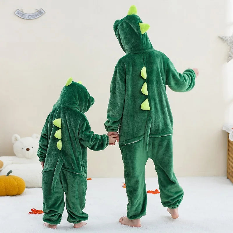 Pyjama en flanelle de carnaval pour enfants, combinaison, combinaison, dessin animé, vêtements d'hiver, Halloween, pour garçons et filles, famille