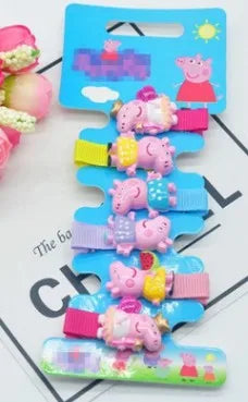 Épingles à cheveux Peppa Pig Corde à cheveux Enfants Kawaii Peppa Pig George Épingles à cheveux Corde à cheveux Pince Bb Filles Accessoires Peppa Pig Étudiants