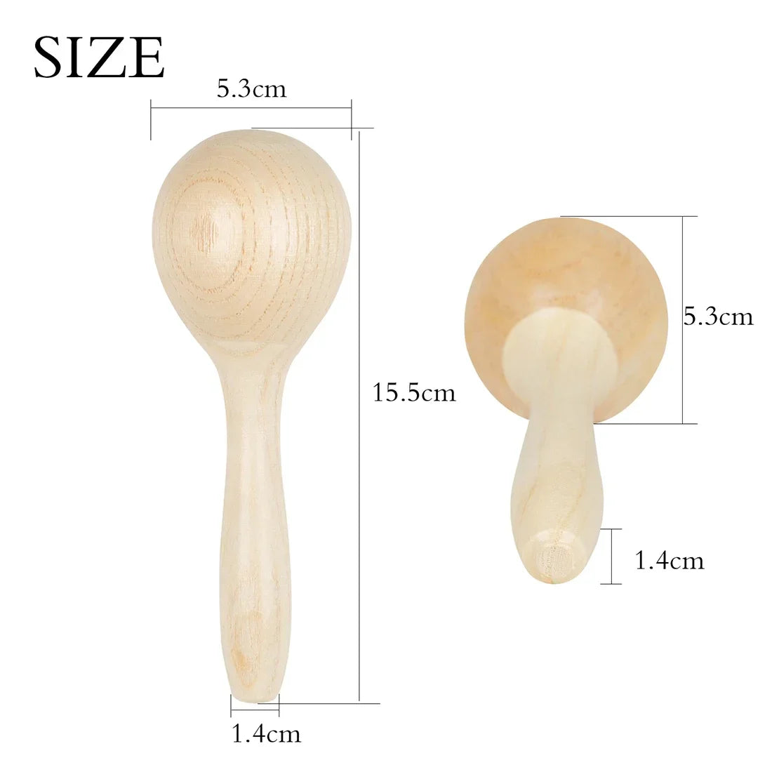 SLADE 1 paire de jouets Maraca en bois d'épicéa pour bébé, jouet d'éducation précoce pour enfants, illumination musicale, Instruments de Percussion Orff
