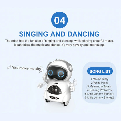 Robot peut parler, Dialogue interactif, reconnaissance vocale, enregistrement, chant et danse, conte d'histoires, Mini jouet Robot intelligent