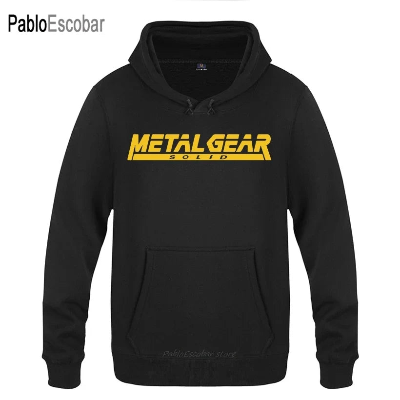 2024 ne top business fashion Versatile Trendy MGS Metal Gear Solid Letter Hoodies Men Men's Pullover Fleece Hooded Sweatshirts