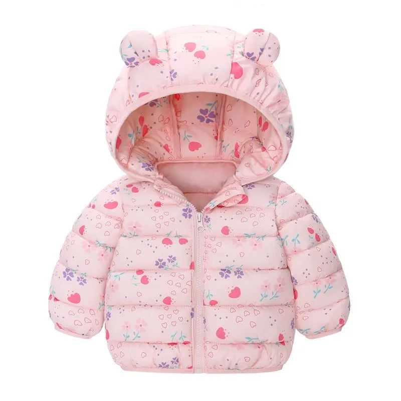 Enfants Garçons Bébé Vestes Légères à Capuche en Duvet Vêtements d'Extérieur Chauds Automne Enfants Filles Manteaux Imprimé Dinosaure Dessin Animé Vêtements Décontractés