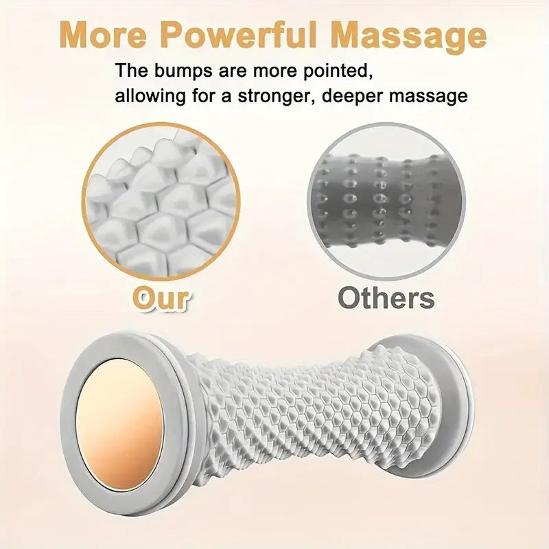 Masseur de pieds à rouleaux, rouleau de massage de yoga, balle de massage, rouleau de Fascia plantaire, soins de relaxation musculaire, rouleaux de massage de pieds manuels en plastique