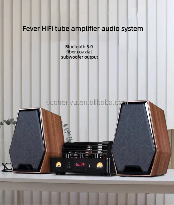 SoundHigh Quality Tube Amplifier 2.0 HIFI Passive Speakers Sound System Home Theater Bookshelf Speakers
