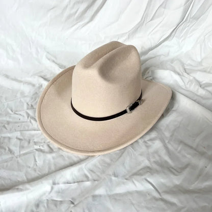 Chapeau de cowboy occidental vintage pour hommes, casquette de jazz de cowgirl avec cloche en cuir à large bord, chapeaux de Sombrero d'église pour homme