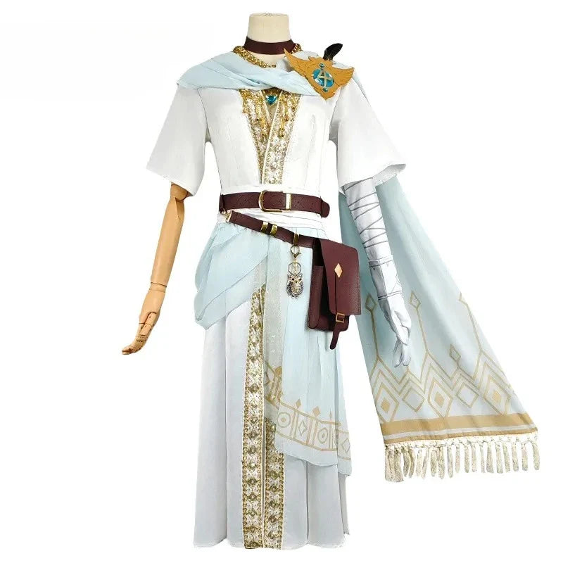 Jeu Identity Ⅴ Cosplay Eli Clark Costume Blanc Magnifique Élégant Uniforme de Combat Complet Tenue de Jeu de Rôle pour Hommes Fête Thématique