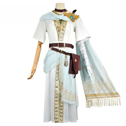 Jeu Identity Ⅴ Cosplay Eli Clark Costume Blanc Magnifique Élégant Uniforme de Combat Complet Tenue de Jeu de Rôle pour Hommes Fête Thématique