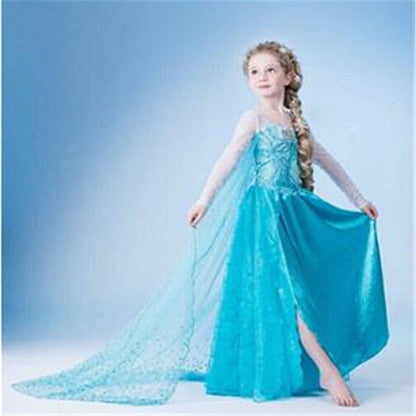 Costume Elsa pour filles 2025 Blanc Paillettes Fête Carnaval Vêtements Enfants Halloween Cosplay Robe Princesse Elsa Reine des Neiges