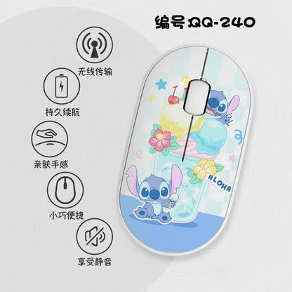 Lilo & Stitch Exquisite and Compact Bluetooth 5.0 Wireless Mouse Office Laptop Tablet Portable Silent True Wireless Mouse