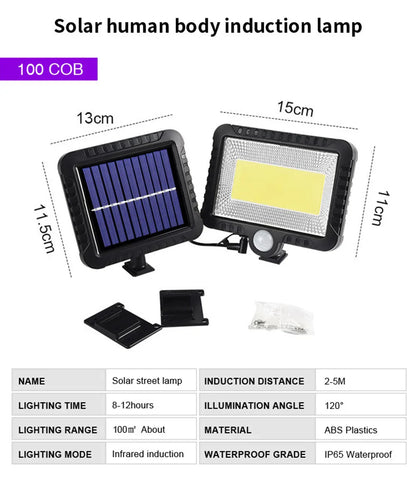 Applique Murale Solaire avec Capteur de Mouvement, Imperméable Conforme à la Norme IP65, Éclairage d'Extérieur à T-shirts d'Massage, Idéal pour un Jardin, une Cour, une Rue ou un Porche