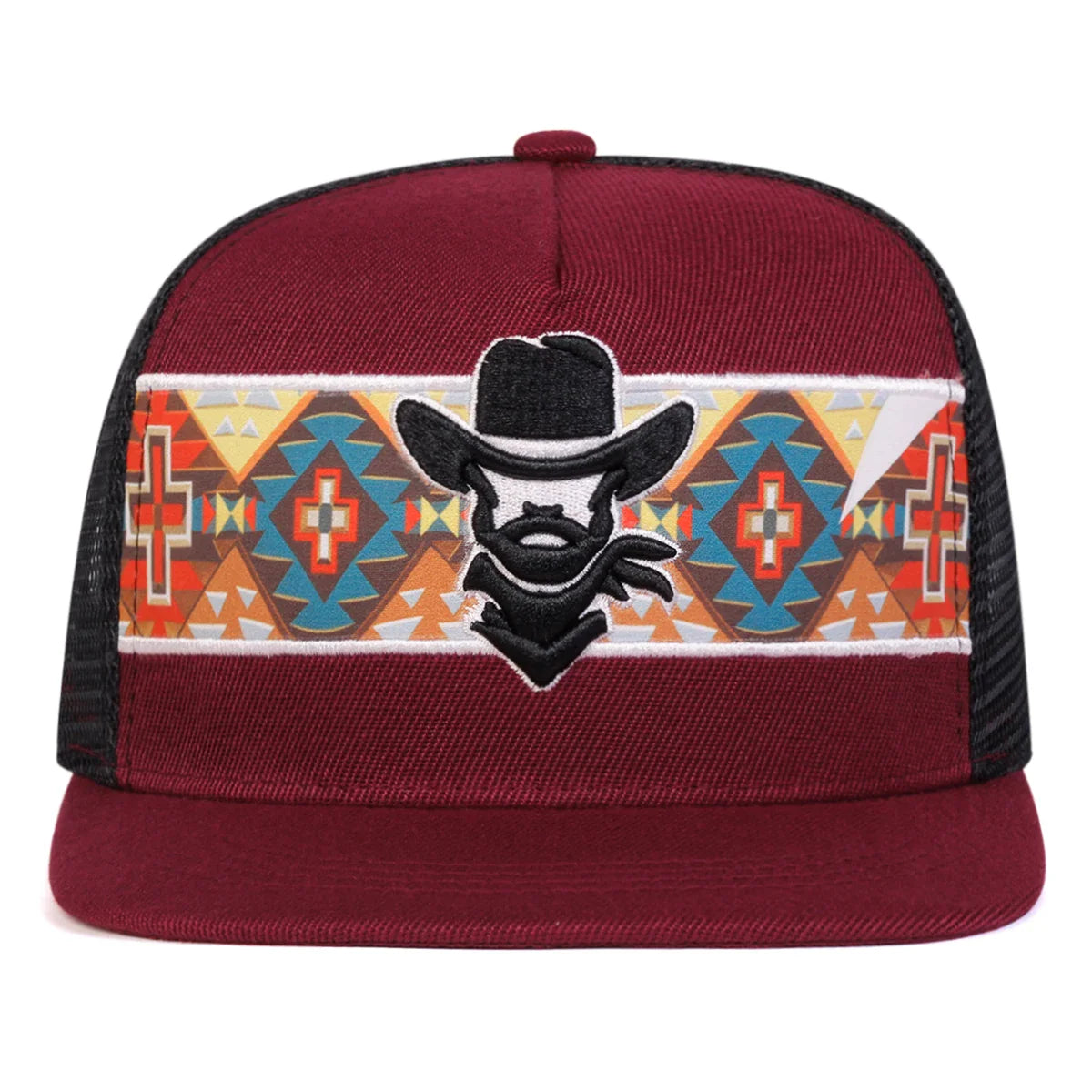 Unisex Western cowboy embroidery Hip-hop Net Hats Spring Summer Outdoor Adjustable Casual Baseball Caps Sunscreen Hat Sports Cap