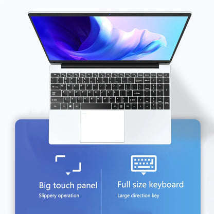 15.6 inch Intel N95 Business Laptop 16GB RAM 512GB SSD Backlit Keyboard With Fingerprint Bluetooth Camera for PS Office 365