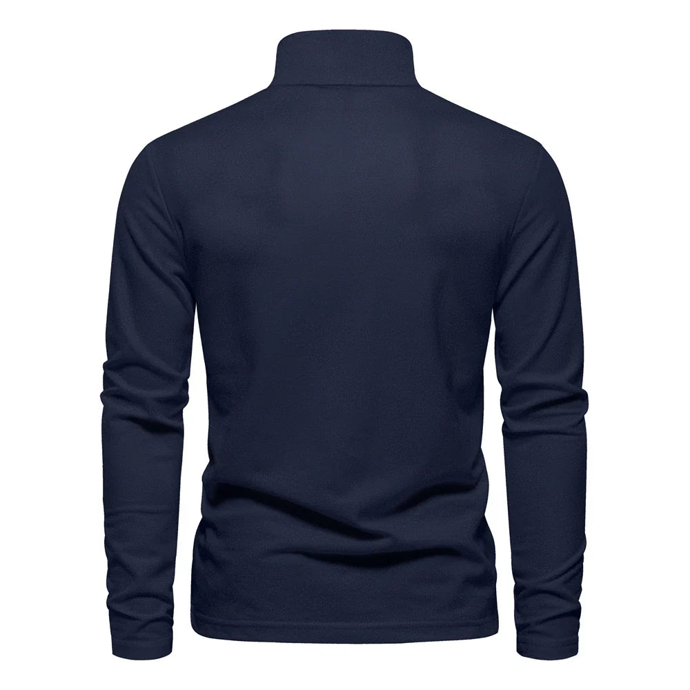 AIOPESON 2023 Nouvelle Polo Homme Broderie Cerf Chemises Manches Longues Couleur Unie Affaires Sociales Homme