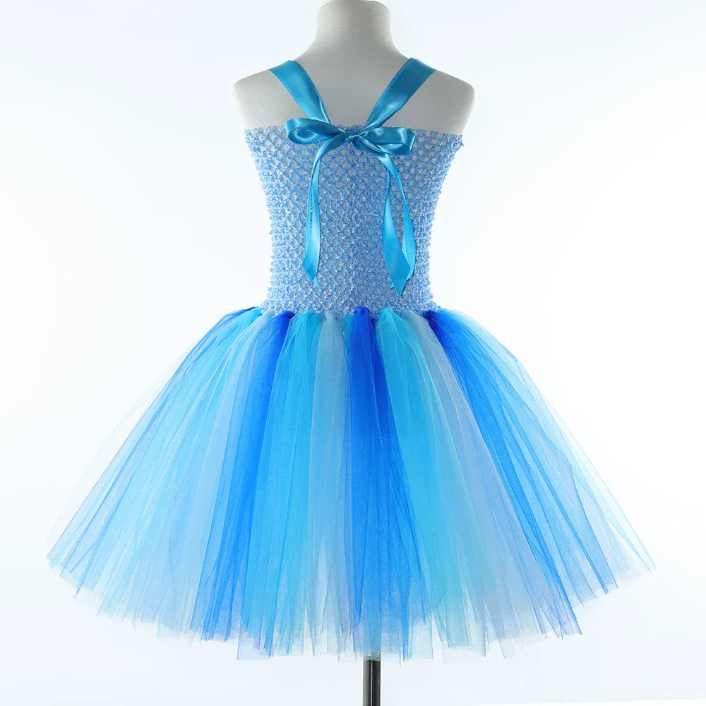 Costume pour filles, robe tutu de berger allemand de dessin animé, costumes de chiot pour enfants, déguisement de fête d'Halloween pour tout-petits
