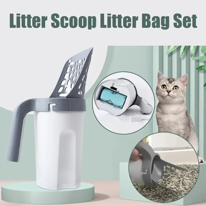 Pelle à litière pour chat tout-en-un, filtre pour animaux de compagnie, toilettes propres, ramasse-déchets paresseux, accessoires et produits pour animaux de compagnie