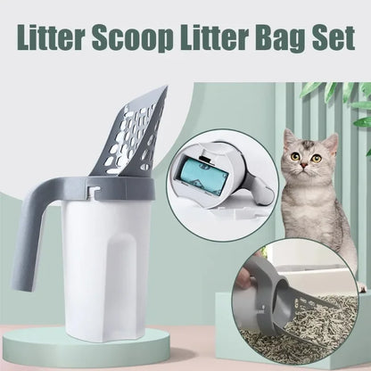 Pelle à litière pour chat tout-en-un, filtre pour animaux de compagnie, toilettes propres, ramasse-déchets paresseux, accessoires et produits pour animaux de compagnie