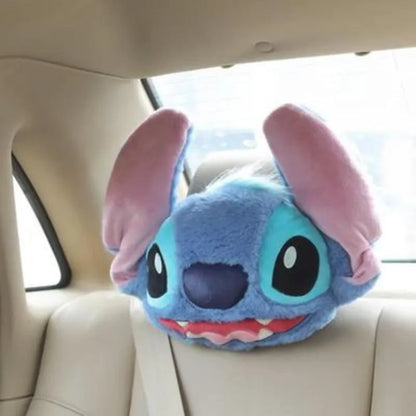 Stitch Car Headrest Neck Pillow Cute Cartoon Animal Soft Stuffed Doll Throw Pillow Car Auto Interior Accessories Christmas Gifts