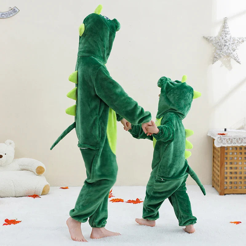 MICHLEY – Combinaison à capuche en flanelle motif Capybara pour enfant, pyjama, grenouillère, déguisement pour Halloween, pour garçon et fille