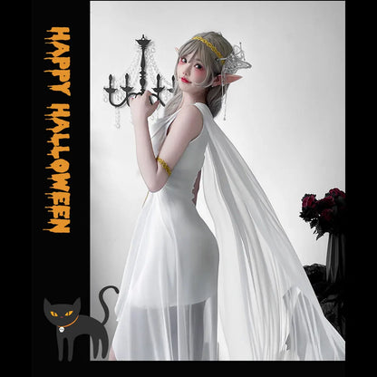 Costume d'Halloween de déesse grecque médiévale ; robe d'elfe ; Cléopâtre ; tenue de spectacle Athéna.