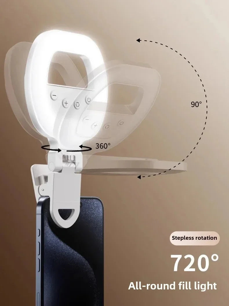 Lumière de remplissage pour téléphone Portable W60, lumière de beauté pour Selfie Portable, lampe de poche Rgb pour atmosphère de type anneau de charge