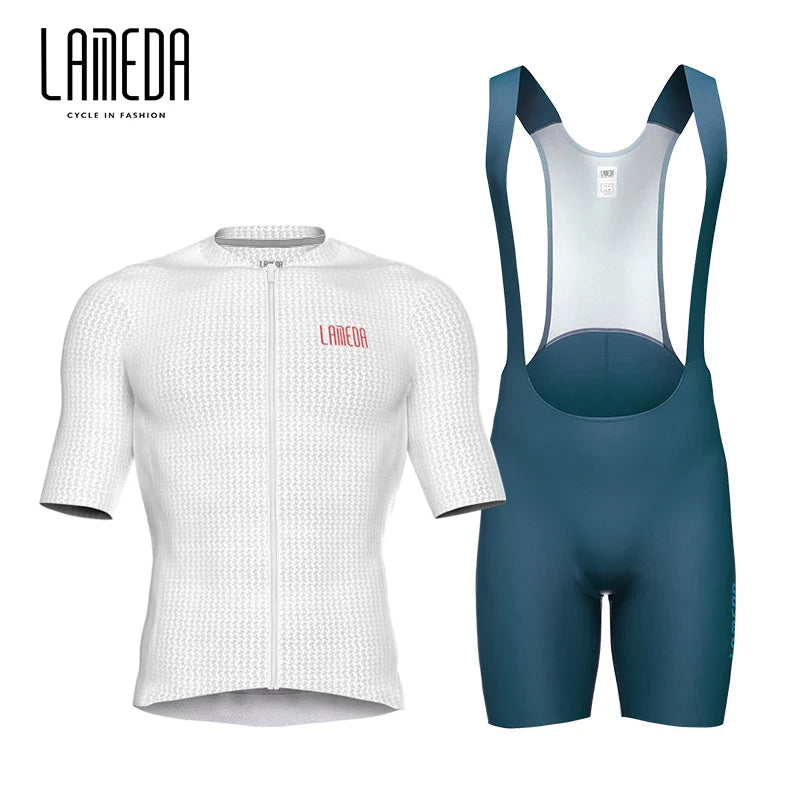 Lameda vêtements de cyclisme été hommes à manches courtes séchage rapide respirant maillot de cyclisme Shorts de cyclisme ensemble de sangles pour hommes