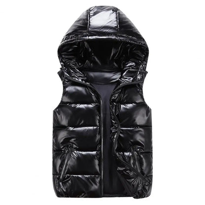 Warm Winter Vest for Women, Bright Color Pockets, Cotton Padded Vest, Quilted Inner Layer, Bright Color Vest for Women, Streetwear