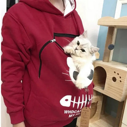 Hoodie Sweatshirt Cat Lovers Hoodie Kangaroo Dog Pet Paw Pullovers Cuddle Pouch Sweatshirt Pocket Animal Ear Hooded Dropshipping