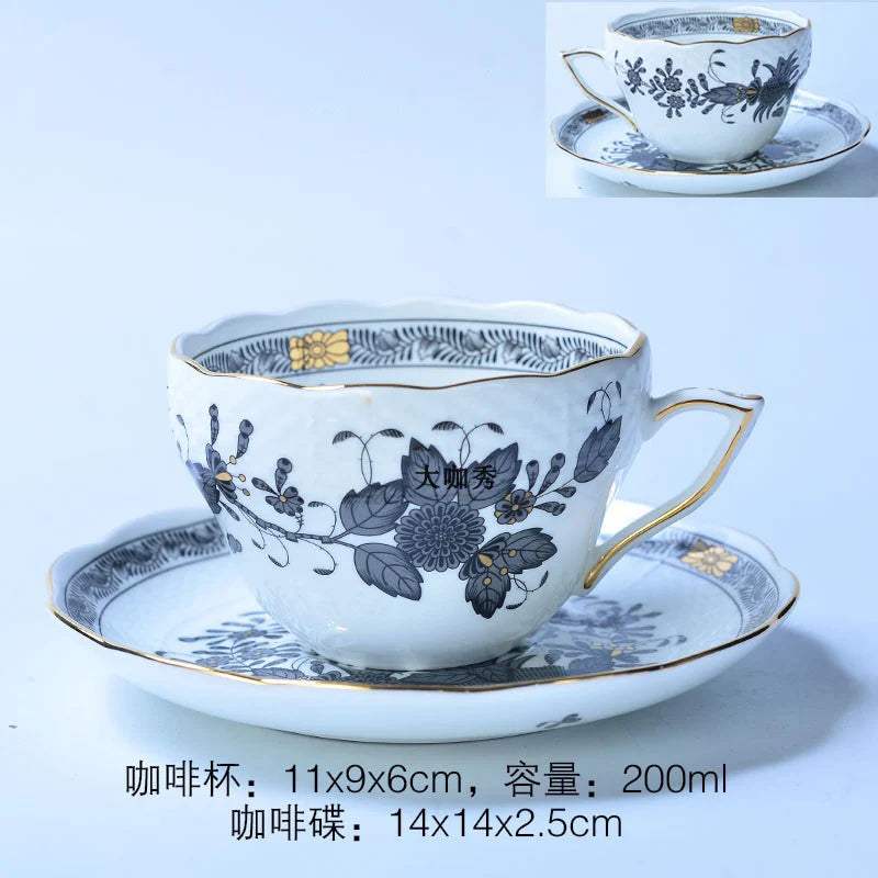 Tasse classique et panier de fleurs S/05 er, tasse à café, tasse à thé de l'après-midi, dessert, maison, tasse à boire, cadeau de la journée de Léon