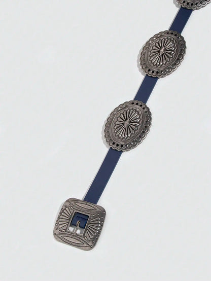 Ceinture robuste en métal sculpté pour femmes, 1 pièce, Style Punk, accessoire Cowboy Cowgirl, Boho