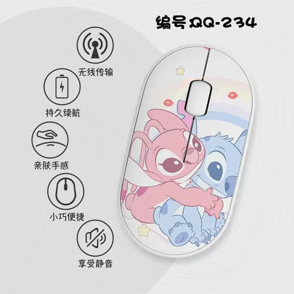 Lilo & Stitch Exquisite and Compact Bluetooth 5.0 Wireless Mouse Office Laptop Tablet Portable Silent True Wireless Mouse
