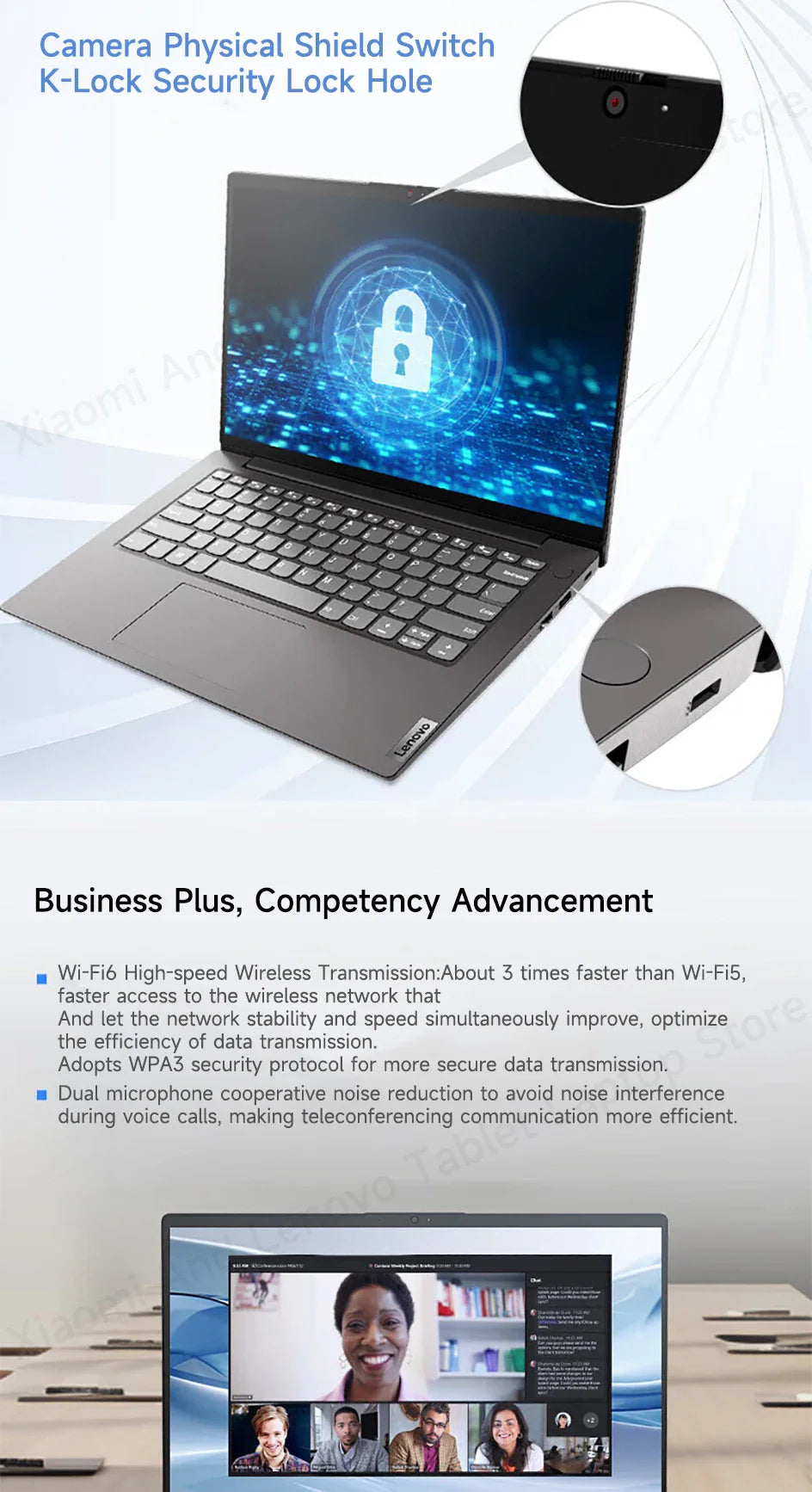 Lenovo Laptop Lenovo V14 14″ Screen Intel N4500/I3-1115G4/I5-13420H 8G/16G DDR4 RAM 256GB/512GB/1TB SSD Notabook PC