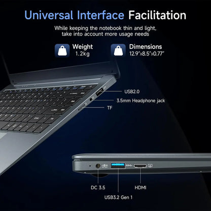 14 Inch Laptop Intel Celeron N3350 6GB RAM 64GB+256GB SSD Windows 10